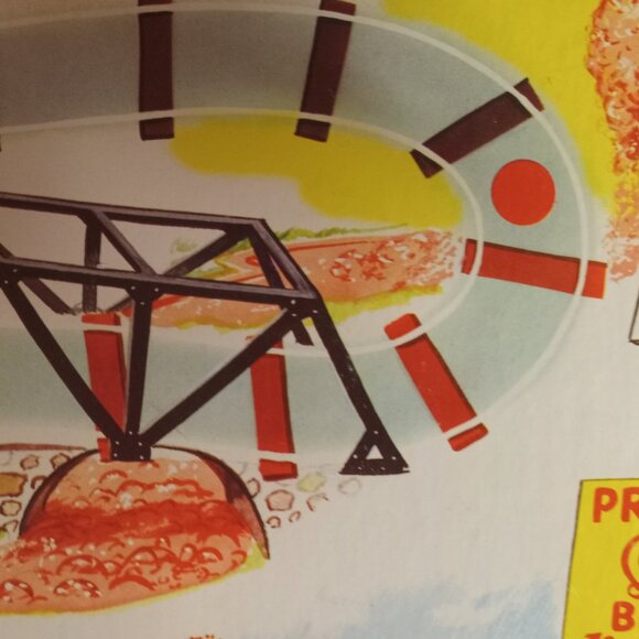 1957 THE HAPPY LITTLE TRAIN Game Board - Just the Game Board - Picture 5 of 10